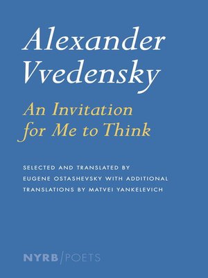cover image of Alexander Vvedensky